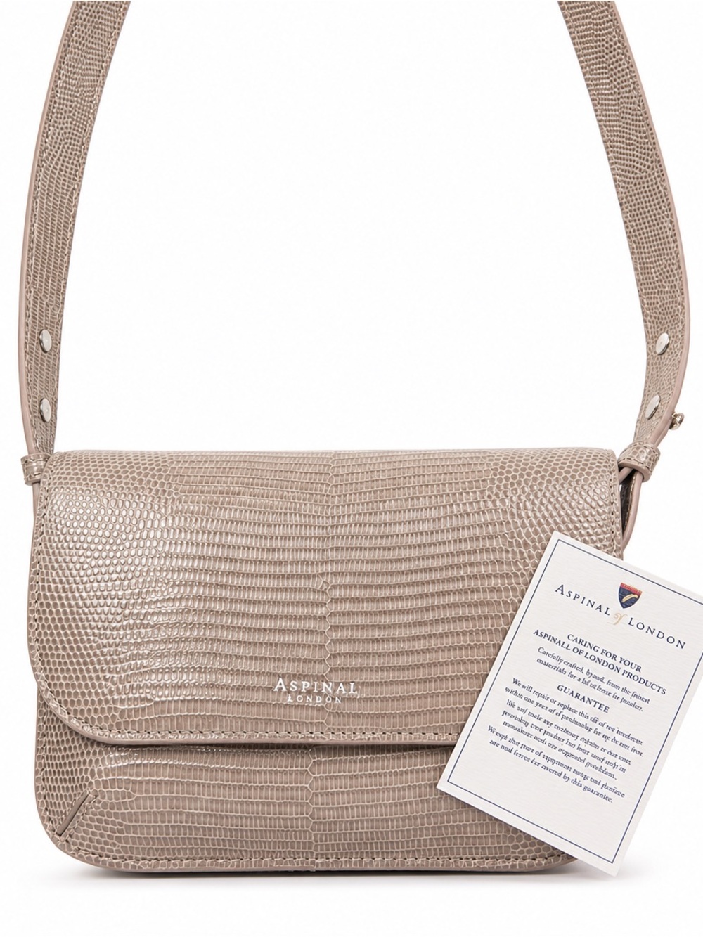 ✳️ Aspinal of London Ella Crossbody Bag - RARE Lizard Embossed Calf Leather